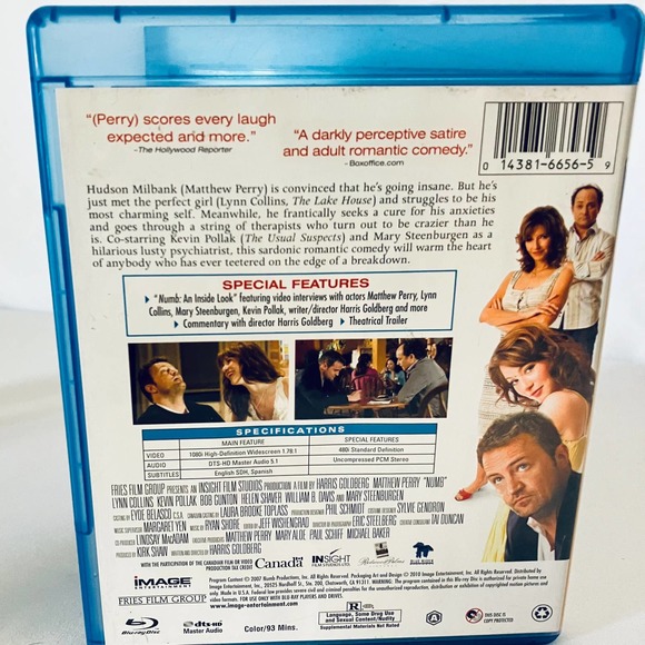 Numb Blu-ray - A Medicated Love Story Starring Matthew Perry - Picture 3 of 3